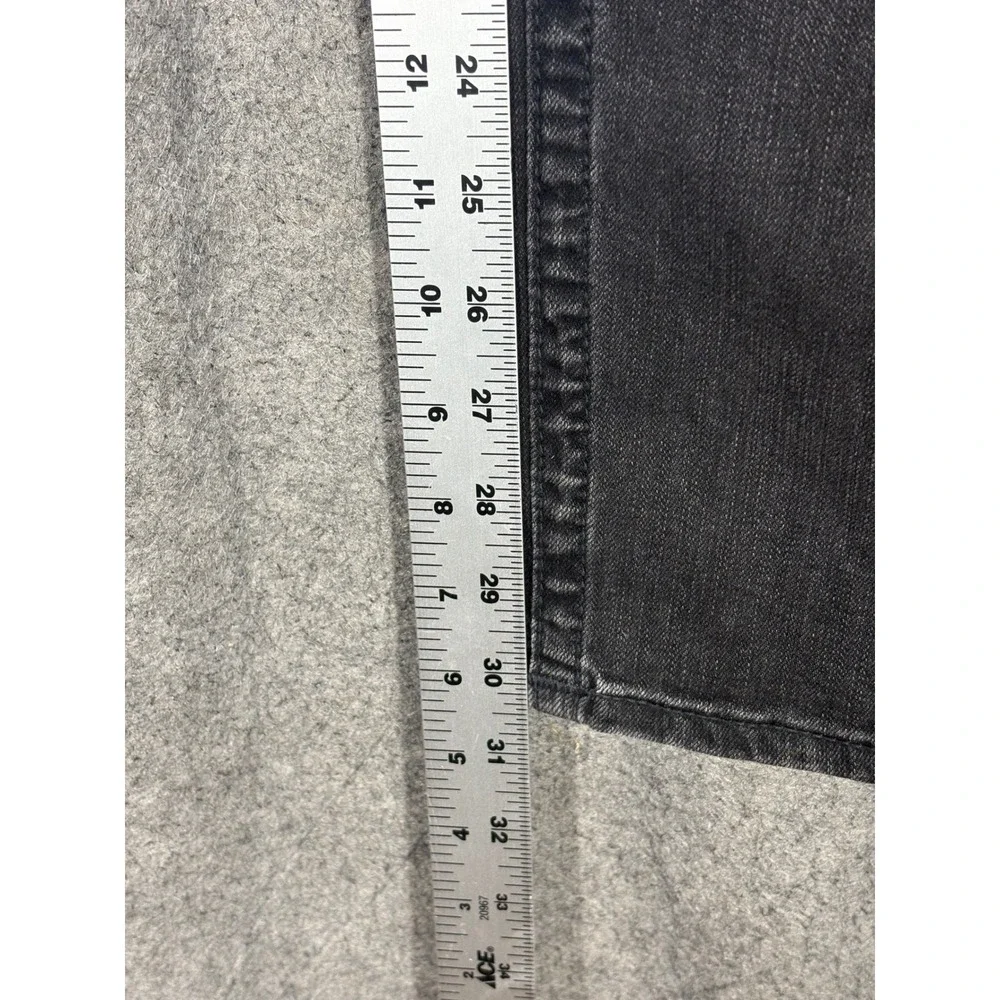 True Religion Mens Super Skinny Moto Jeans Faded Black Ribbed Knee